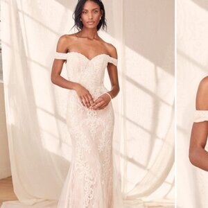 Lulu's Promised Love Beaded Mermaid Maxi Off the Shoulder - 10